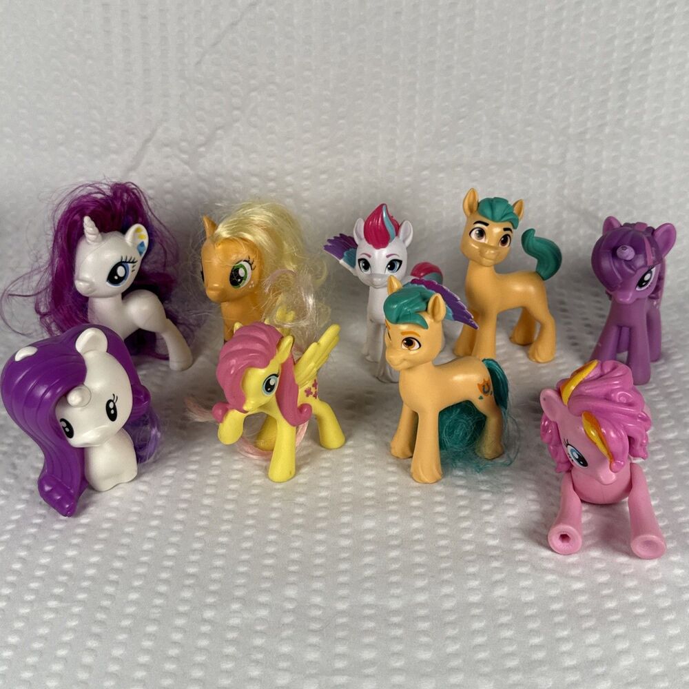 My Little Pony Mixed Lot of 9 Hasbro MLP  Various Years Rarity Twilight Apple